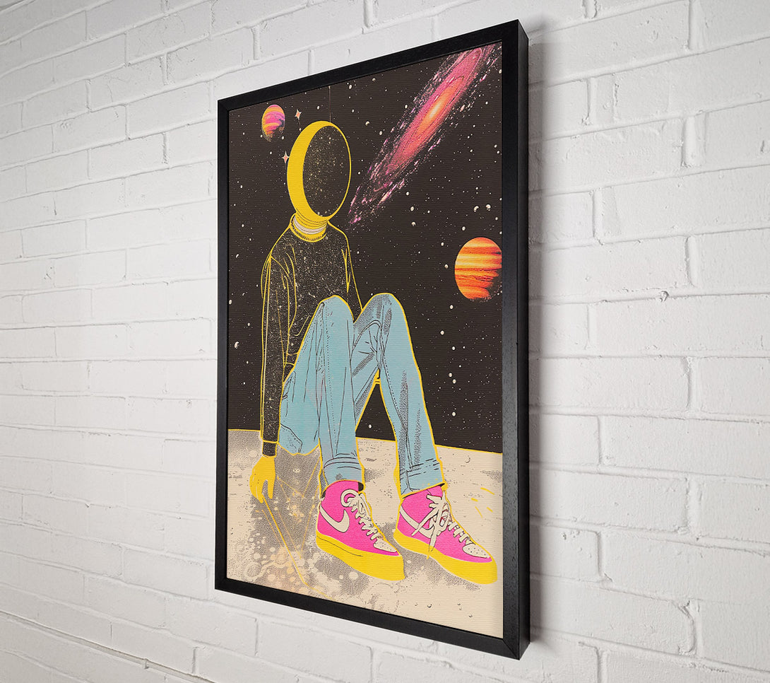  A Canvas Print of Pink Moon Wanderer Canvas Print