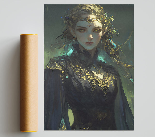 Emerald Elven Grace Print