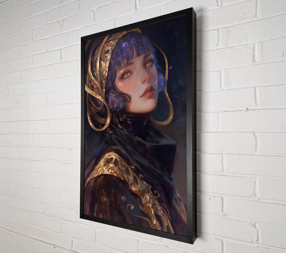  A Canvas Print of Golden Night Sky Portrait Canvas Wall Art