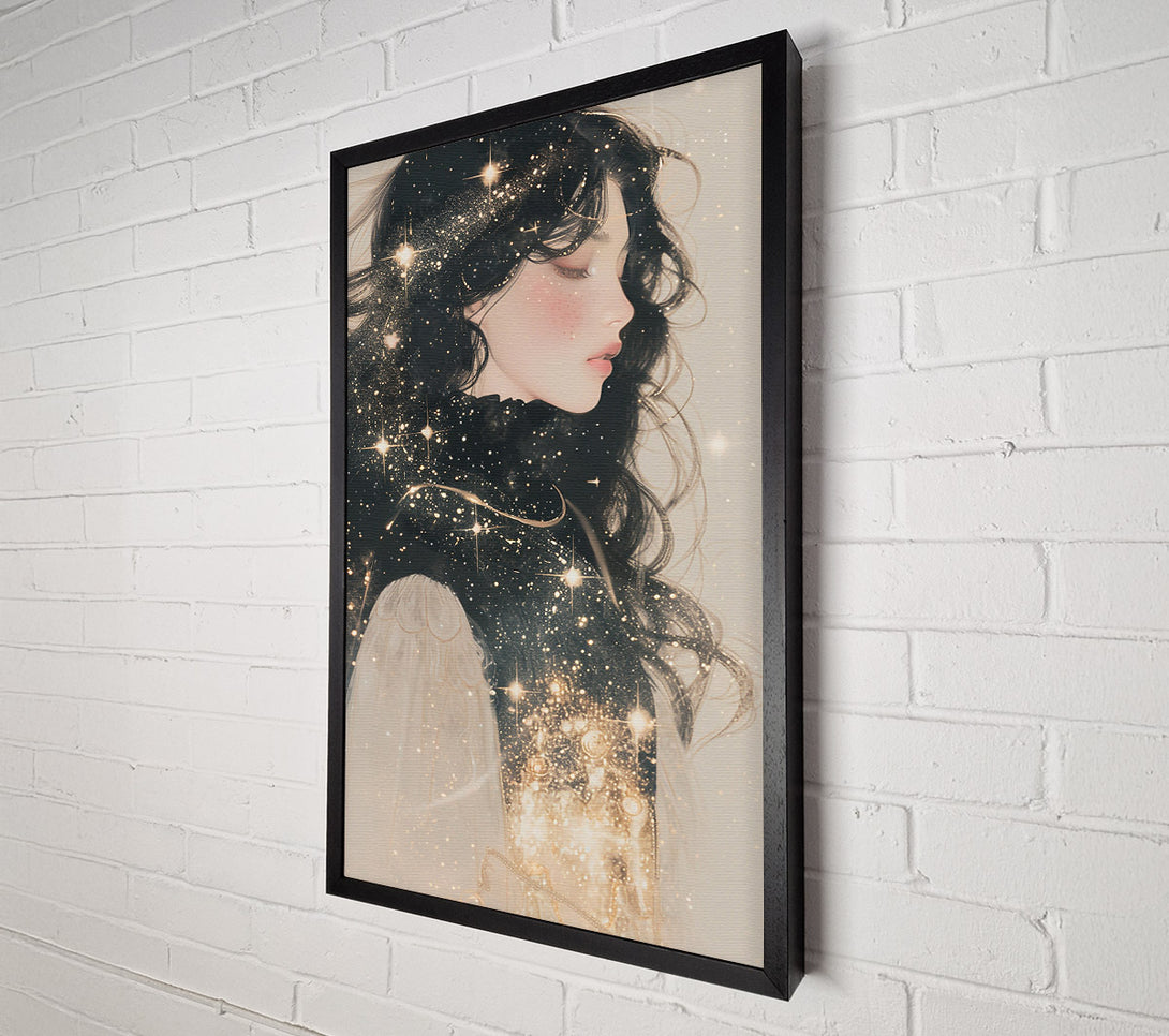  A Canvas Print of Golden Stardust Dreams Canvas Wall Art