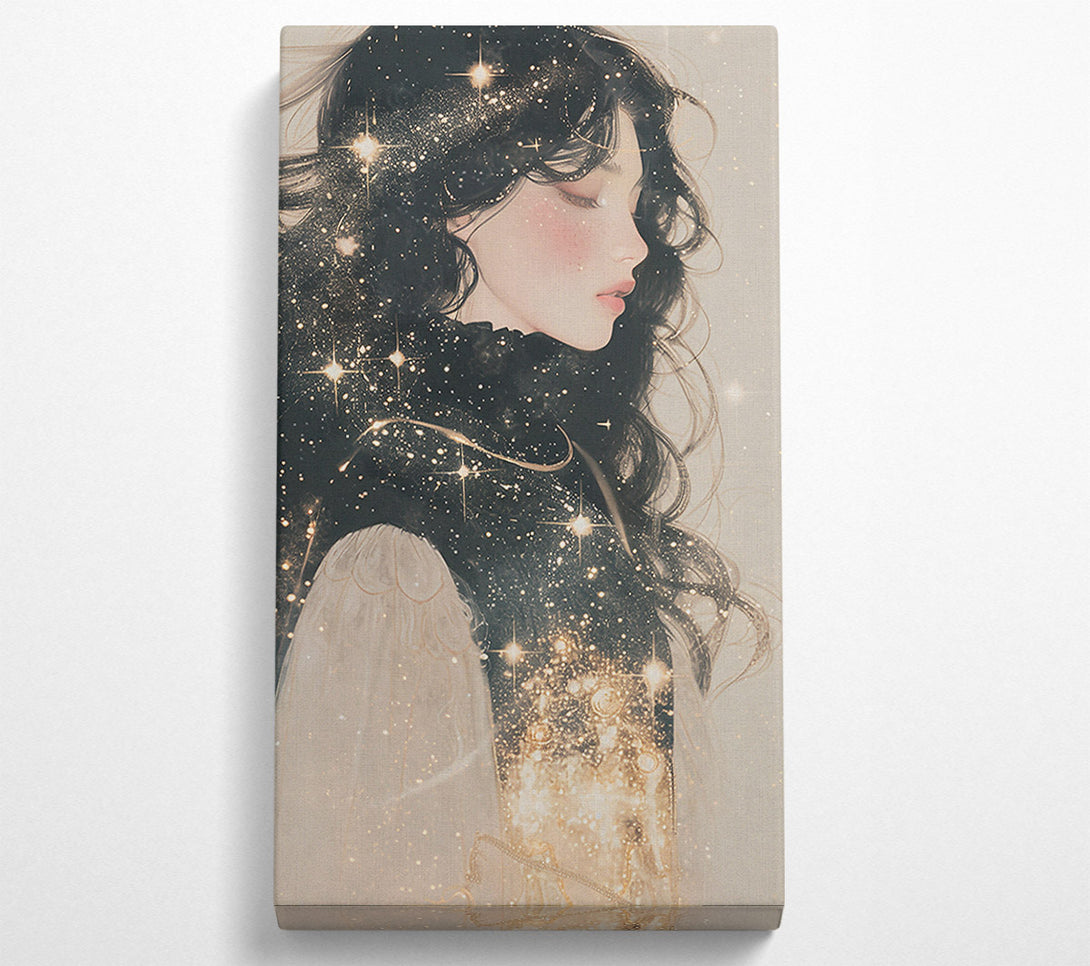  A Canvas Print of Golden Stardust Dreams Canvas Wall Art