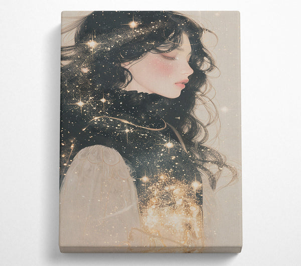 A Canvas Print of Golden Stardust Dreams Canvas Wall Art