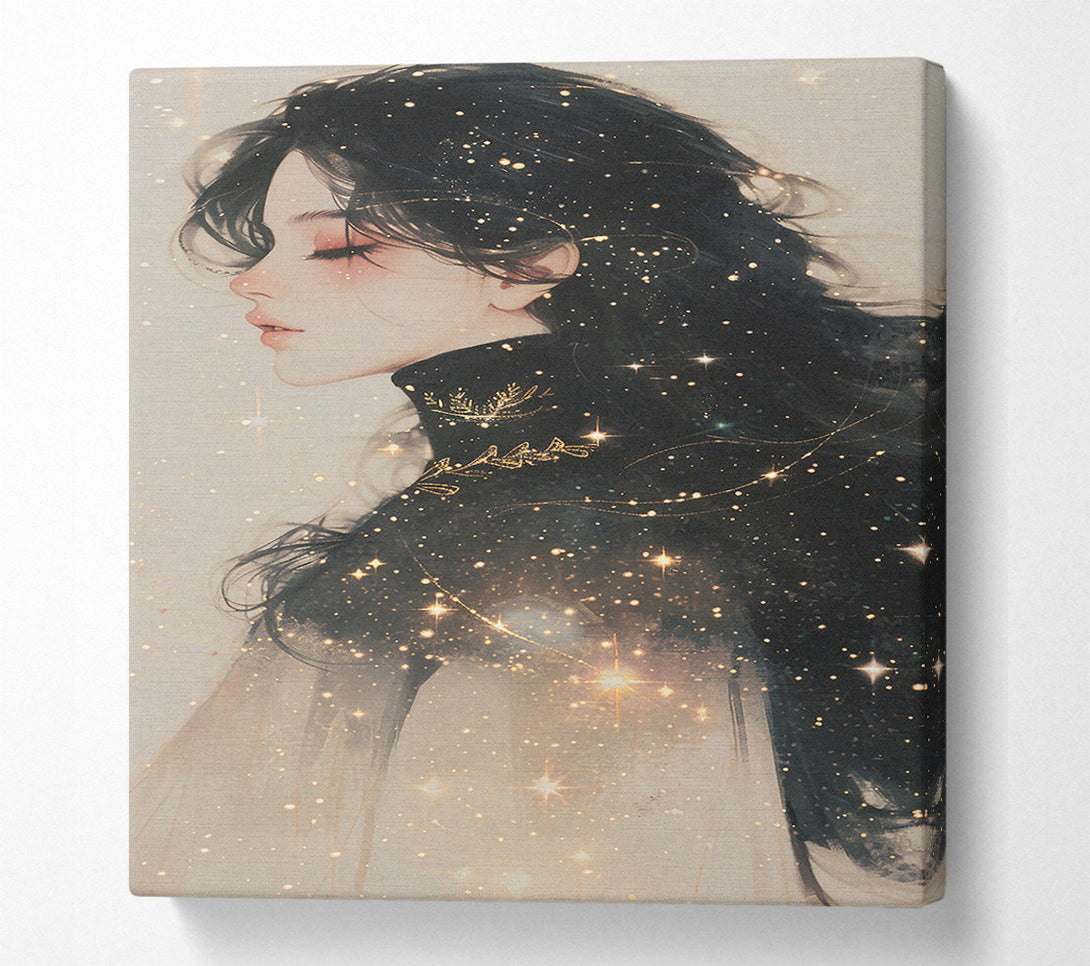  A Canvas Print of Golden Stardust Dreams Canvas Print