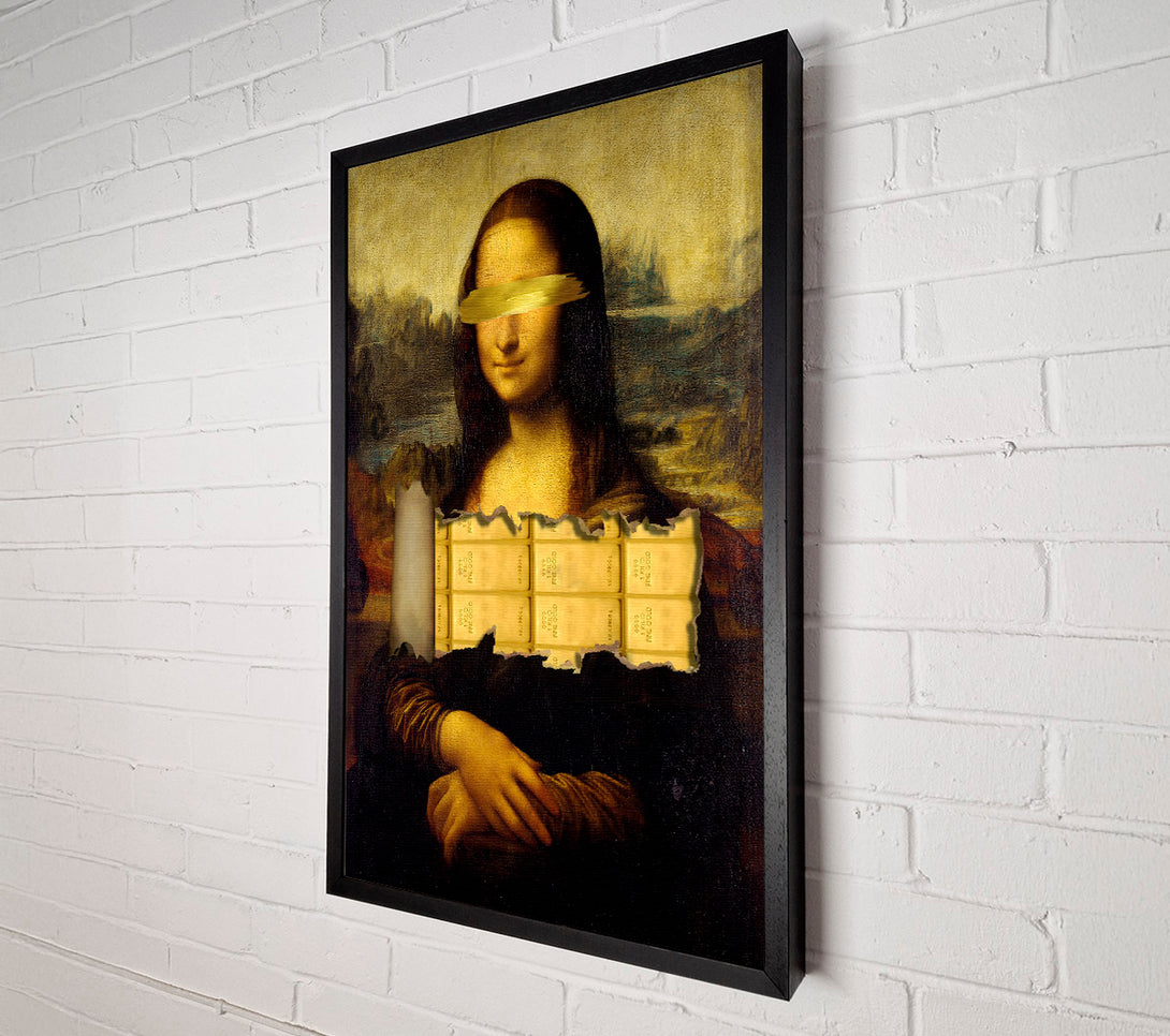  A Canvas Print of Gold Bar Mona Lisa Canvas Print