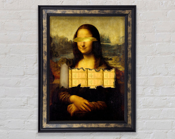 Gold Bar Mona Lisa Framed Print