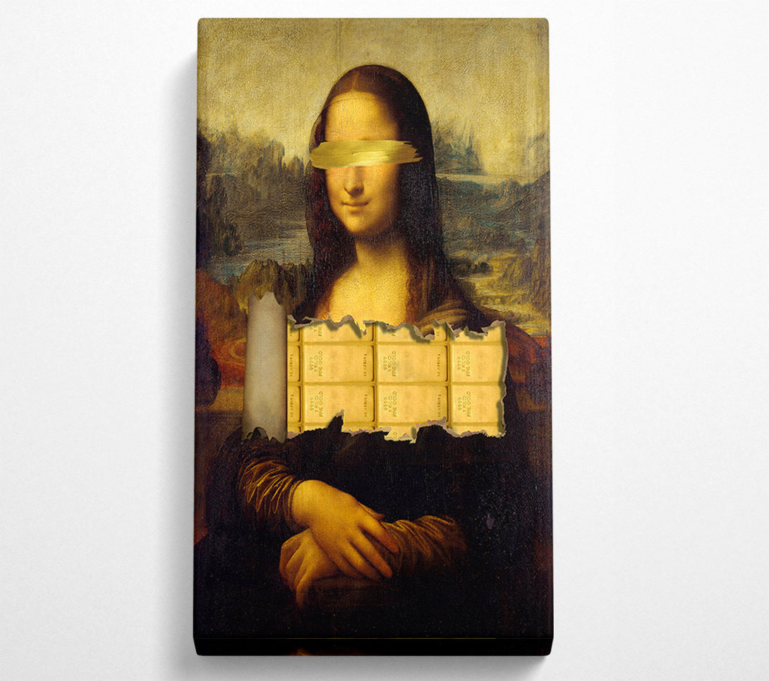  A Canvas Print of Gold Bar Mona Lisa Canvas Print