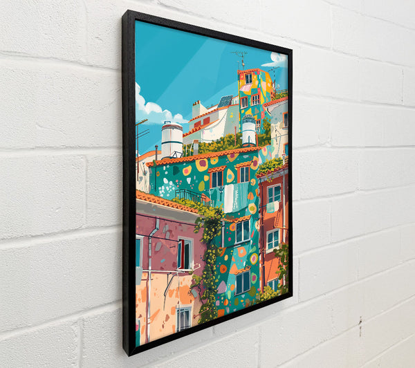 Teal Terraced Town
