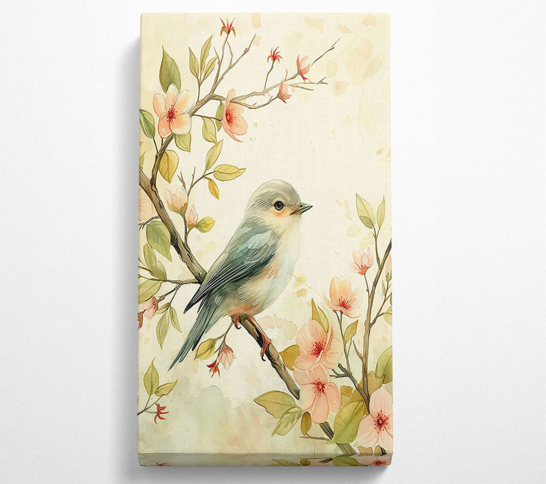  A Canvas Print of Pale Blue Blossom Song Canvas Wall Art