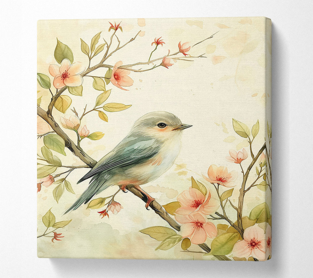  A Canvas Print of Pale Blue Blossom Song Canvas Wall Art