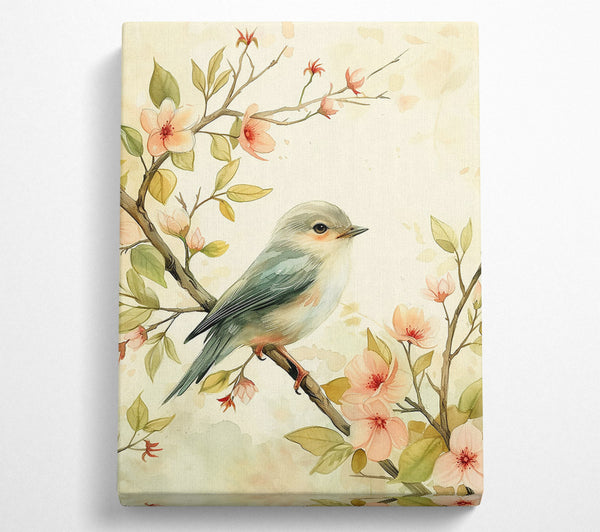  A Canvas Print of Pale Blue Blossom Song Canvas Wall Art