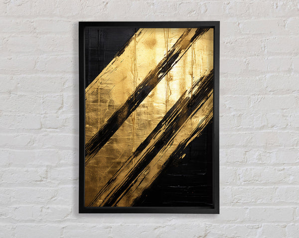 Gold Diags Framed Print