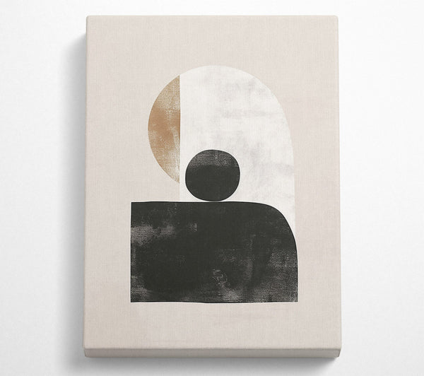  A Canvas Print of Golden Abstract Shapes Canvas Wall Art