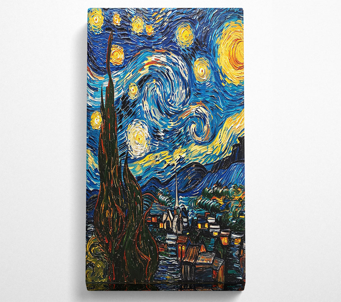  A Canvas Print of Blue Night Swirls Canvas Art