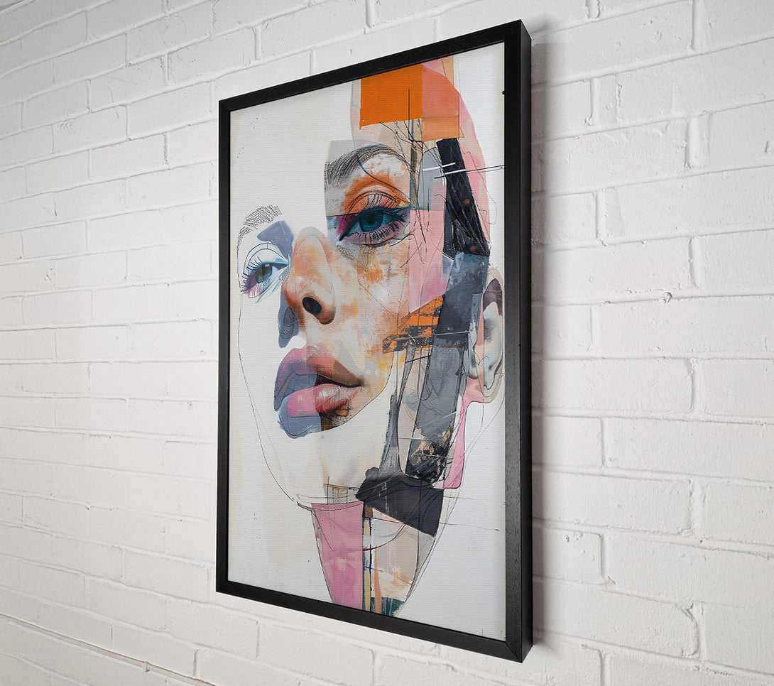  A Canvas Print of Pink Abstract Portrait Canvas Print