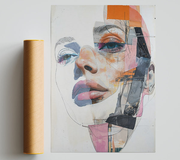 Pink Abstract Portrait Print