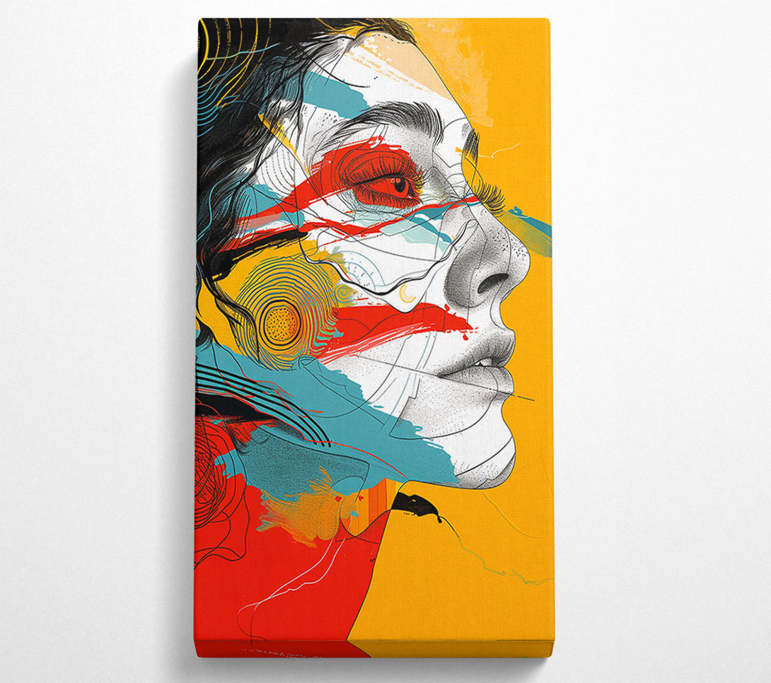 A Canvas Print of Teal Dreamscape Profile Canvas Wall Art