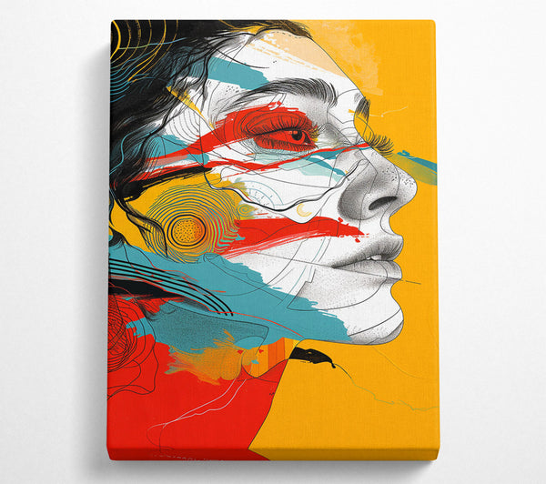  A Canvas Print of Teal Dreamscape Profile Canvas Wall Art