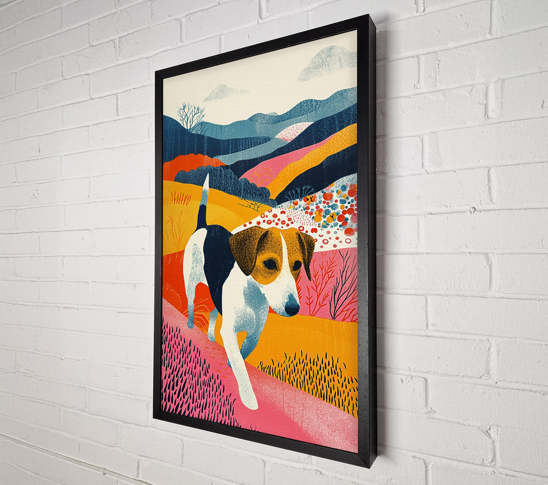  A Canvas Print of Pink Hills Hounds Canvas Wall Art