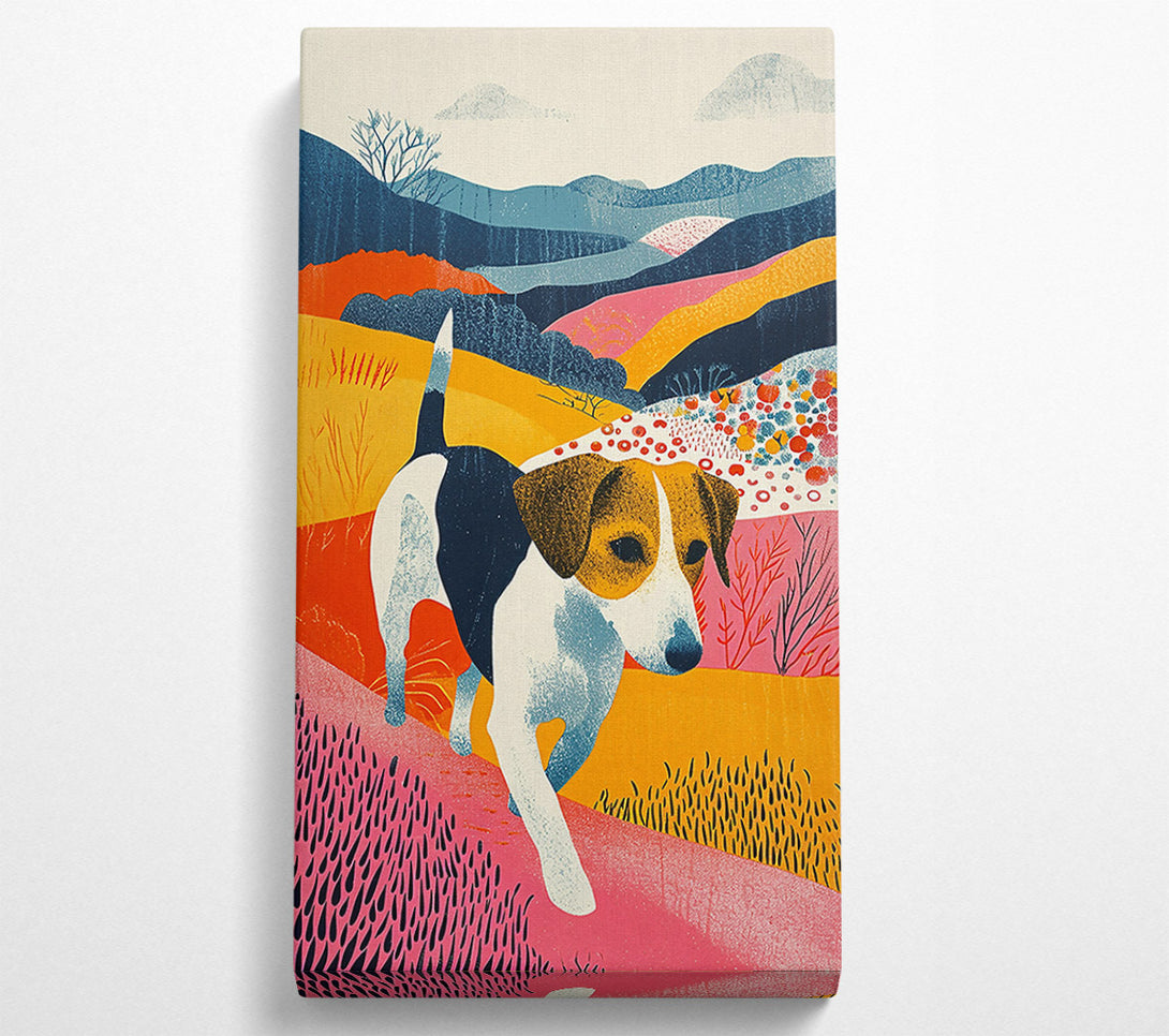  A Canvas Print of Pink Hills Hounds Canvas Wall Art