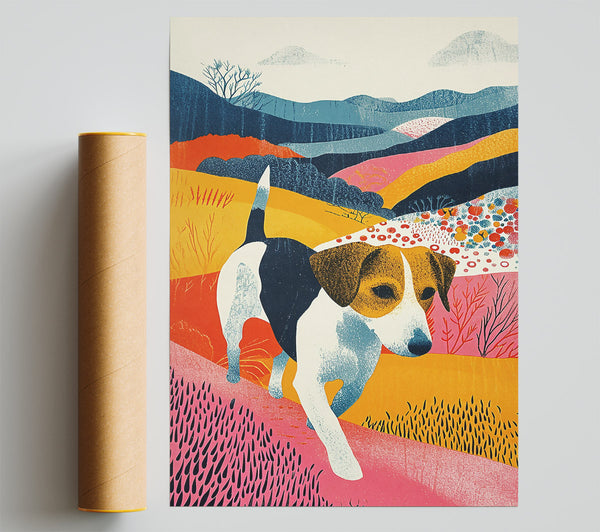 Pink Hills Hounds Poster