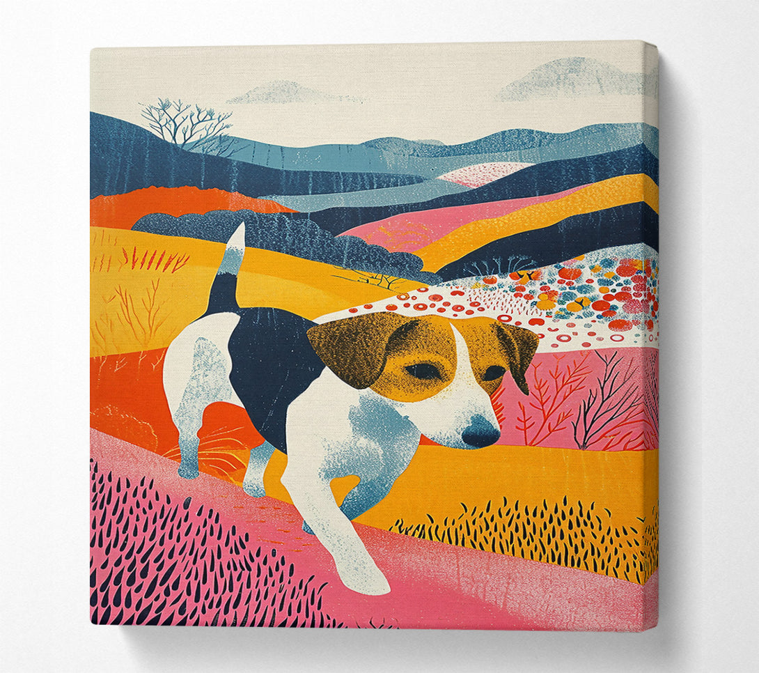  A Canvas Print of Pink Hills Hounds Canvas Wall Art
