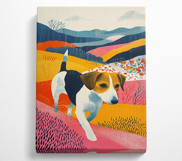  A Canvas Print of Pink Hills Hounds Canvas Wall Art