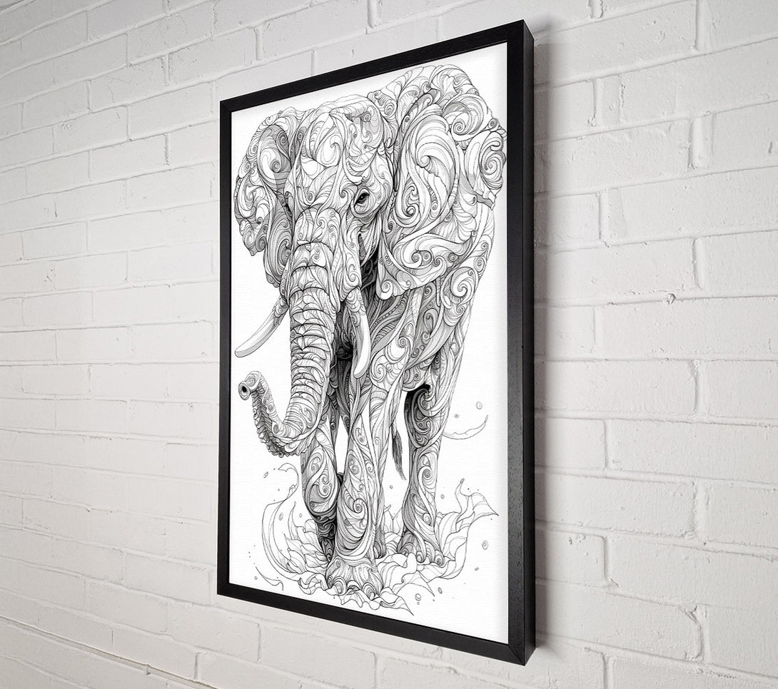  A Canvas Print of White Elephant Dreamscape. Canvas Print