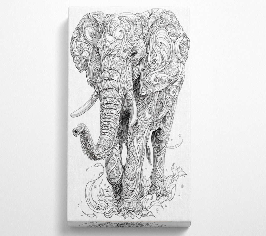 A Canvas Print of White Elephant Dreamscape. Canvas Print