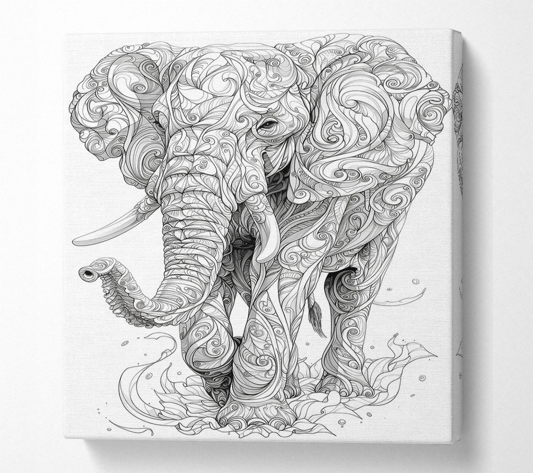  A Canvas Print of White Elephant Dreamscape. Canvas Print