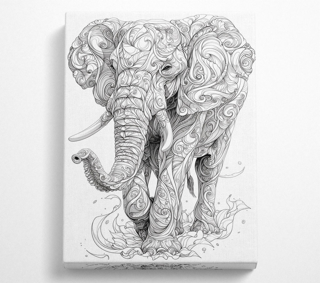  A Canvas Print of White Elephant Dreamscape. Canvas Print
