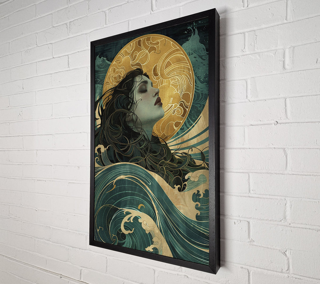  A Canvas Print of Emerald Waves And Dreams Canvas Wall Art