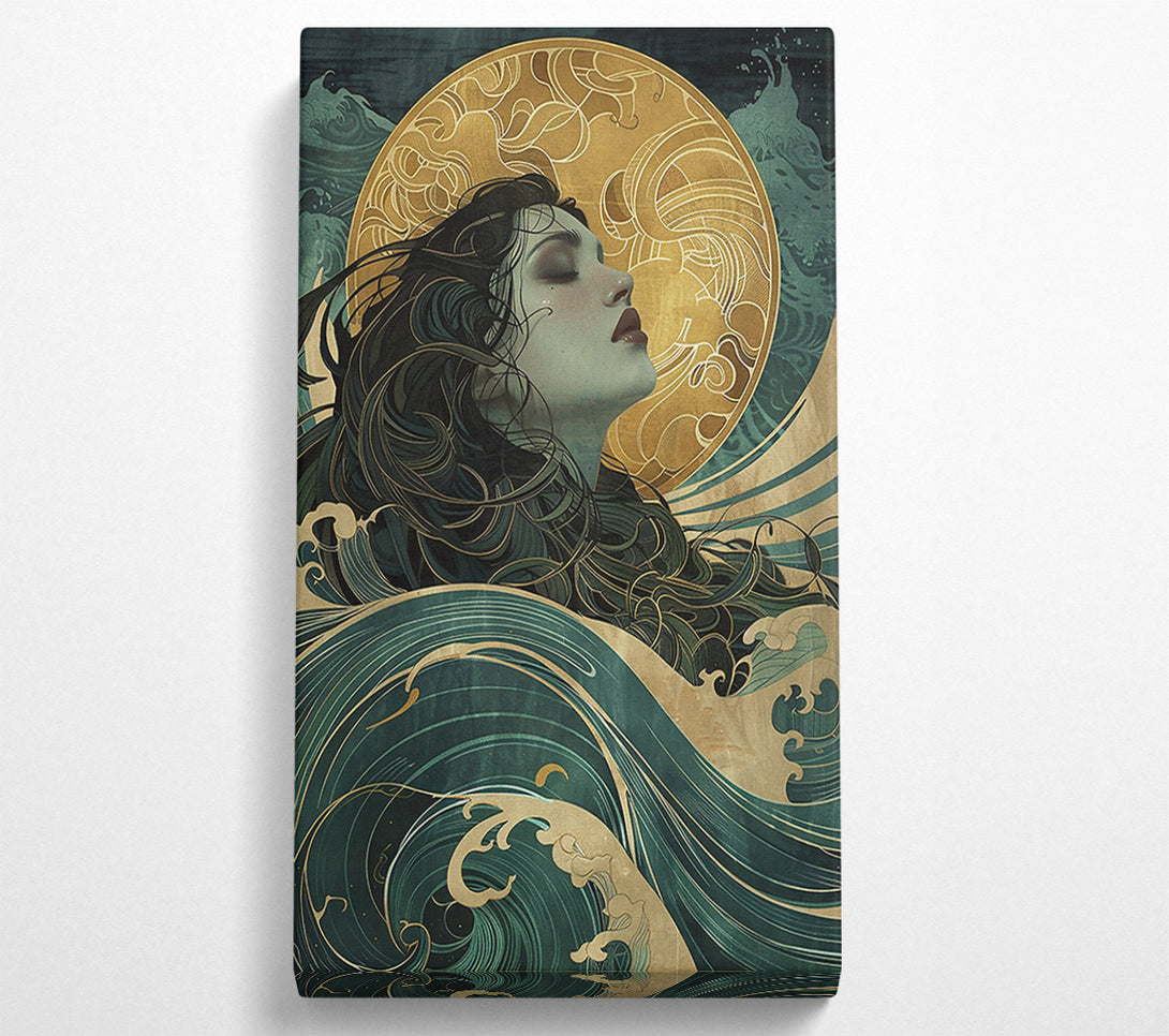  A Canvas Print of Emerald Waves And Dreams Canvas Wall Art