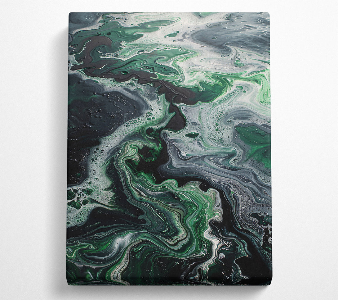  A Canvas Print of Emerald Swirlscape Canvas Art