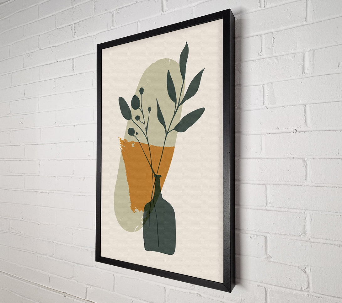 A Canvas Print of Mustard Vase Blooms Canvas Print