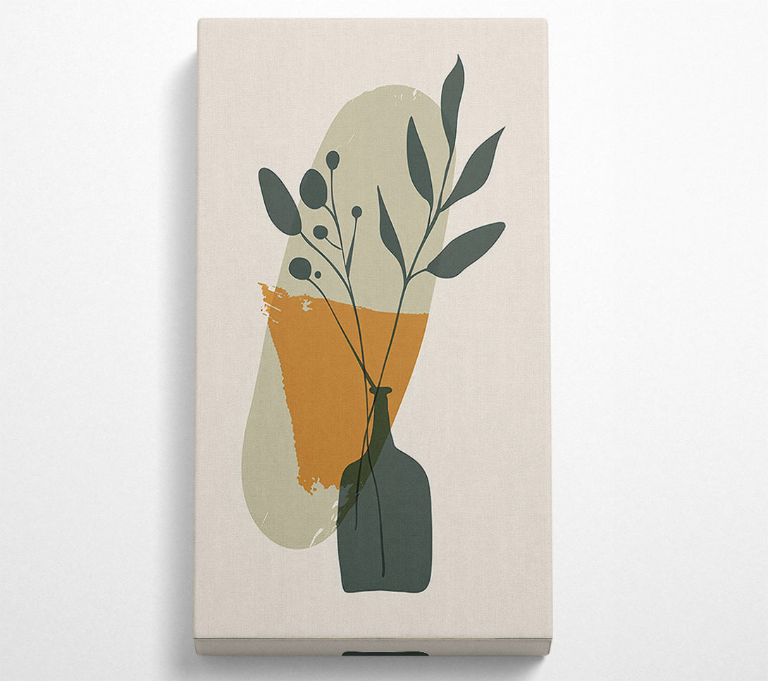  A Canvas Print of Mustard Vase Blooms Canvas Print