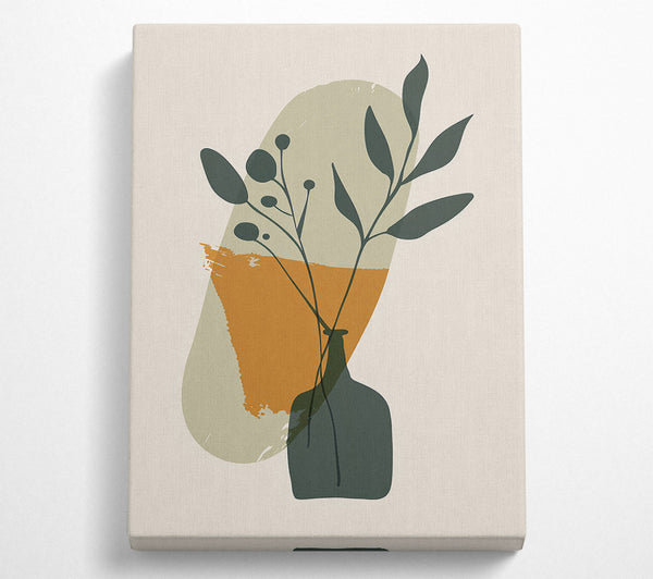  A Canvas Print of Mustard Vase Blooms Canvas Print
