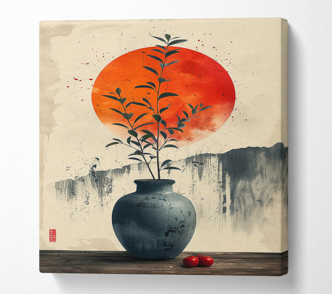  A Canvas Print of Red Sun Still Life Canvas Art