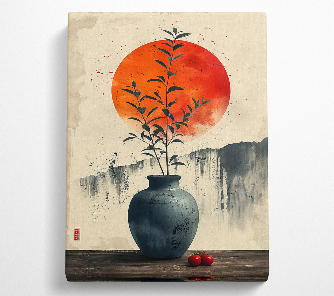  A Canvas Print of Red Sun Still Life Canvas Art
