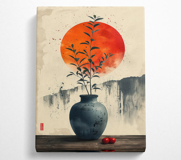  A Canvas Print of Red Sun Still Life Canvas Art