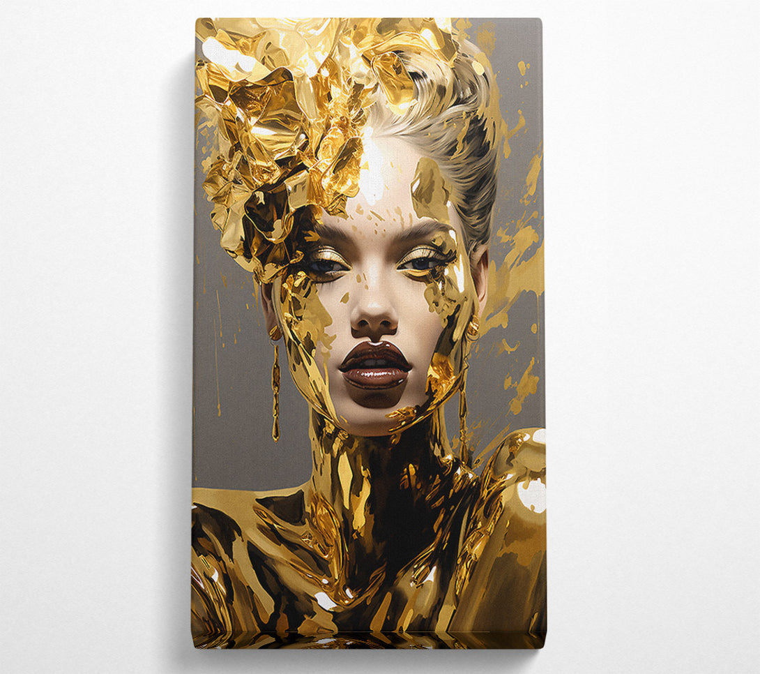  A Canvas Print of Gold Foil Lady Canvas Print