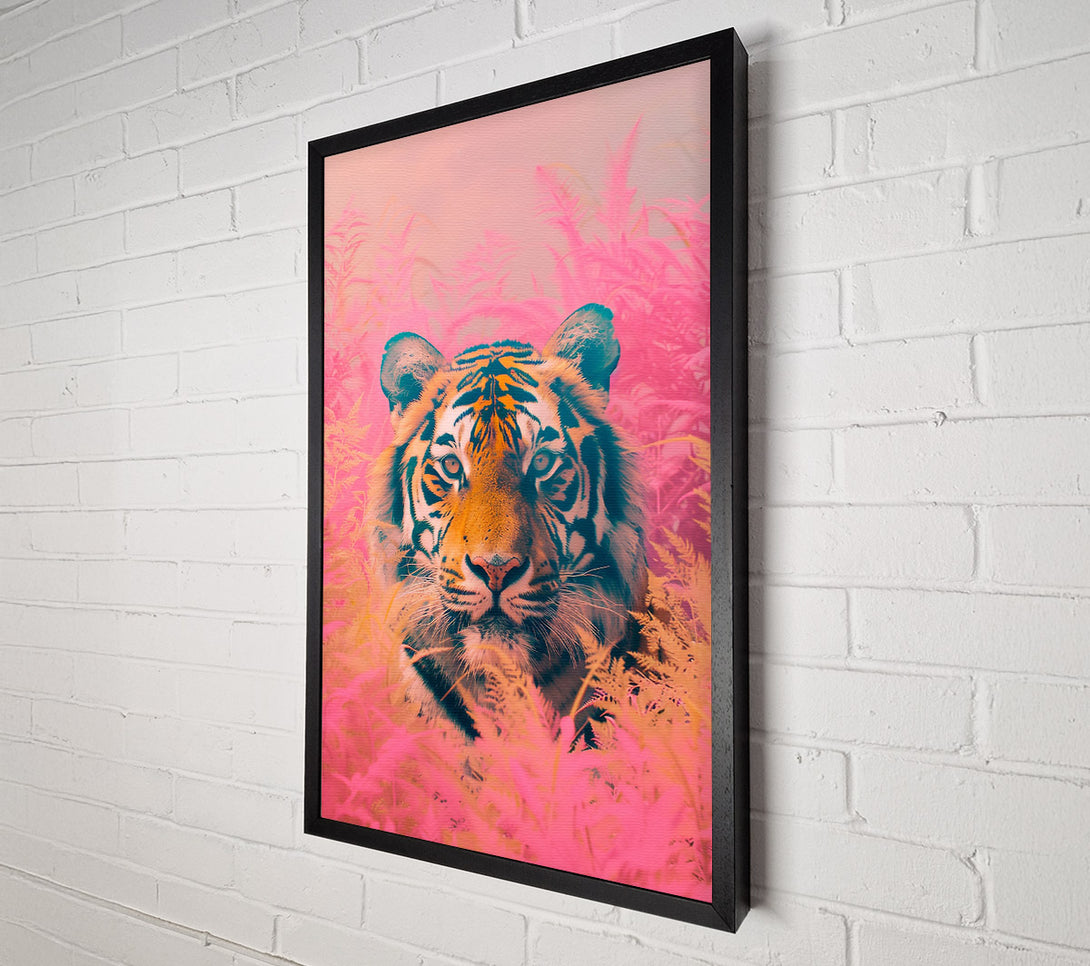  A Canvas Print of Pink Tiger Gaze Canvas Art