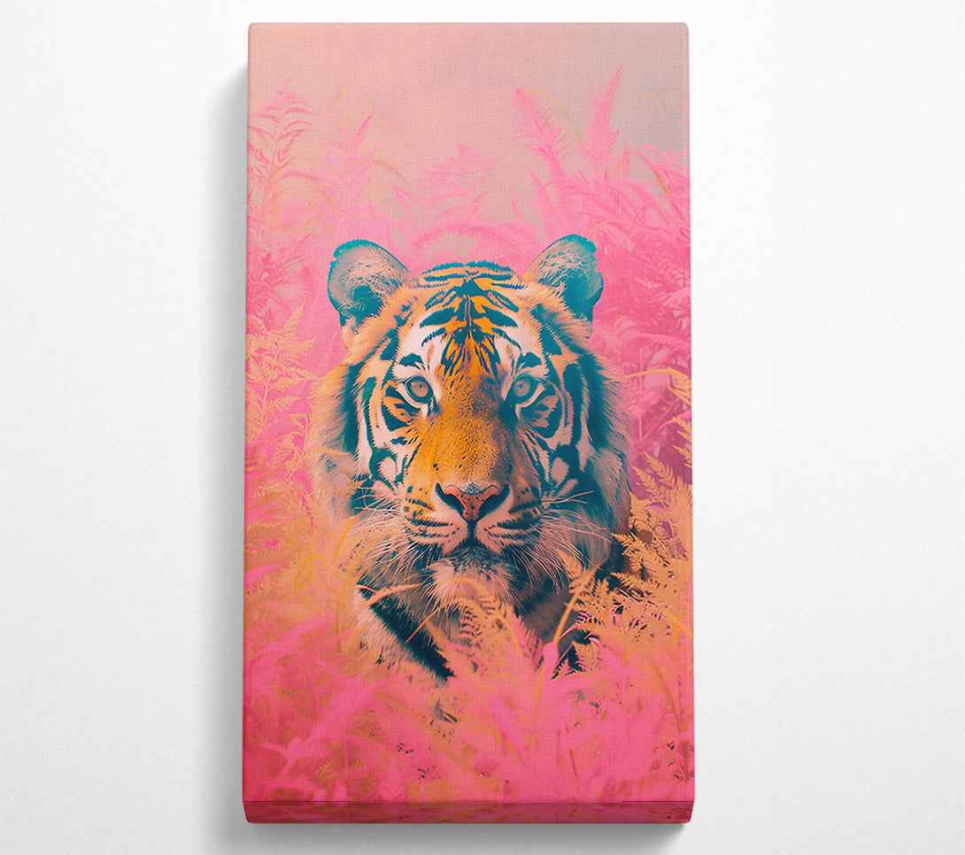  A Canvas Print of Pink Tiger Gaze Canvas Art