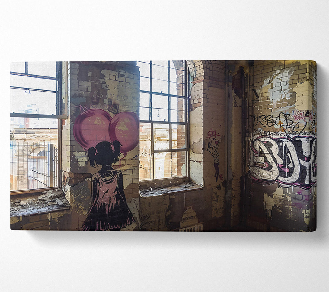  A Canvas Print of Pink Balloon Dreams Canvas Art