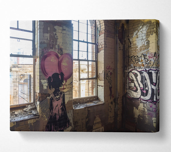  A Canvas Print of Pink Balloon Dreams Canvas Art