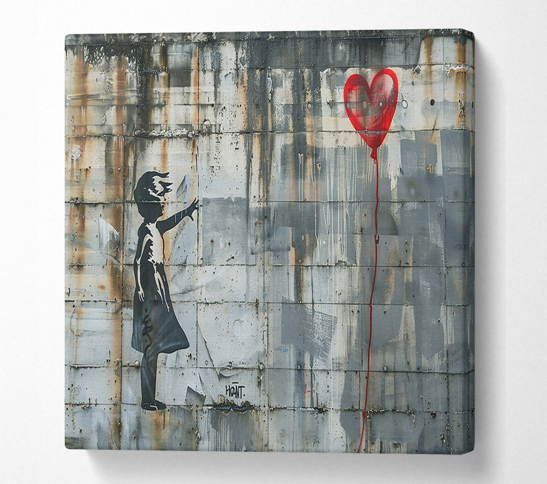  A Canvas Print of Red Heart'S Loss Canvas Print