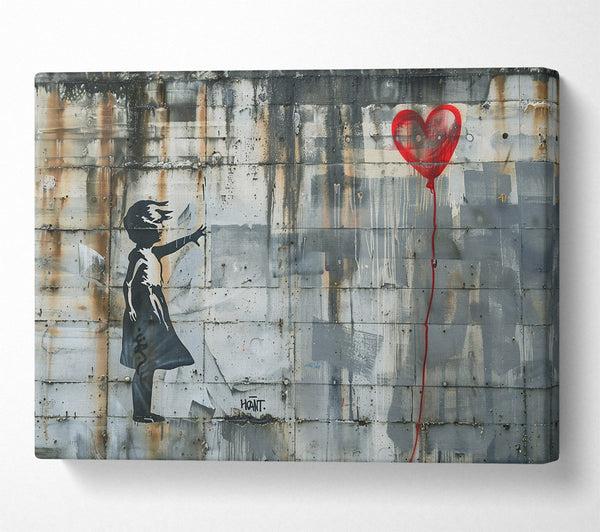  A Canvas Print of Red Heart'S Loss Canvas Print