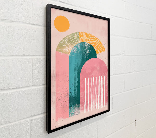 Teal & Pink Abstract