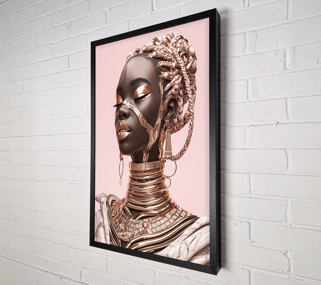  A Canvas Print of Gold Laced Woman Canvas Wall Art