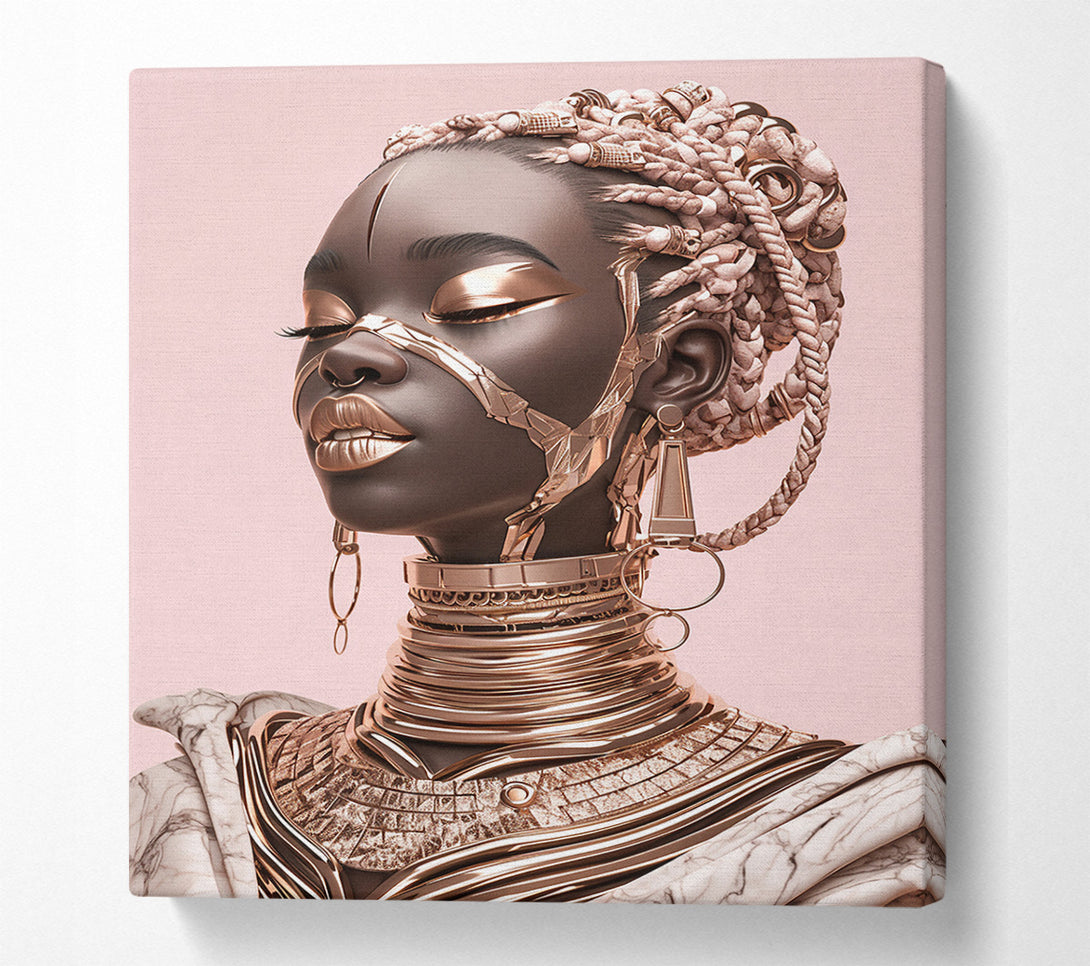  A Canvas Print of Gold Laced Woman Canvas Wall Art