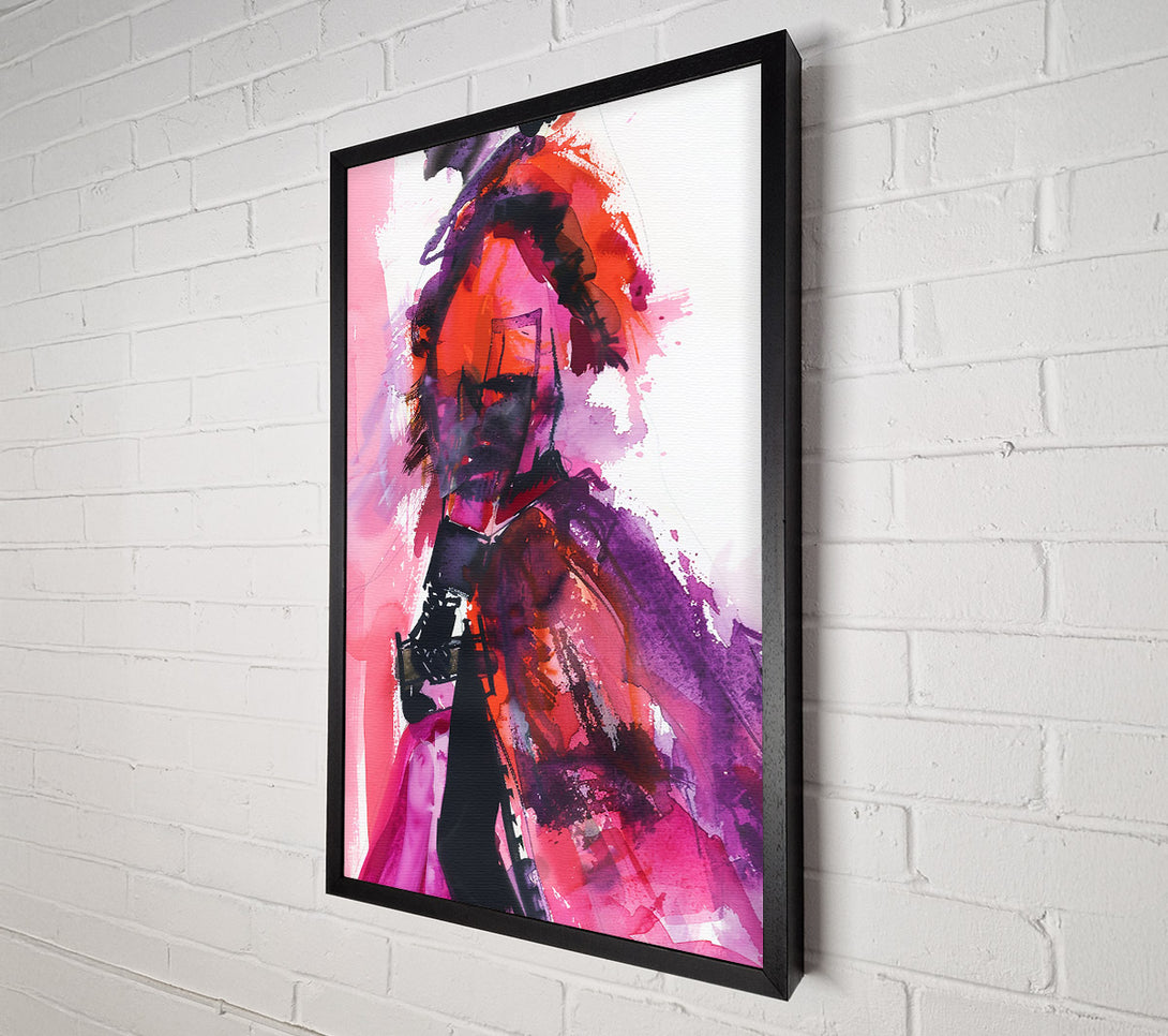  A Canvas Print of Crimson Figure In Motion Canvas Art